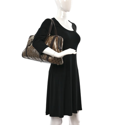 Gucci Crystal Monogram Large Duchessa Boston Dark Brown 2 of 9