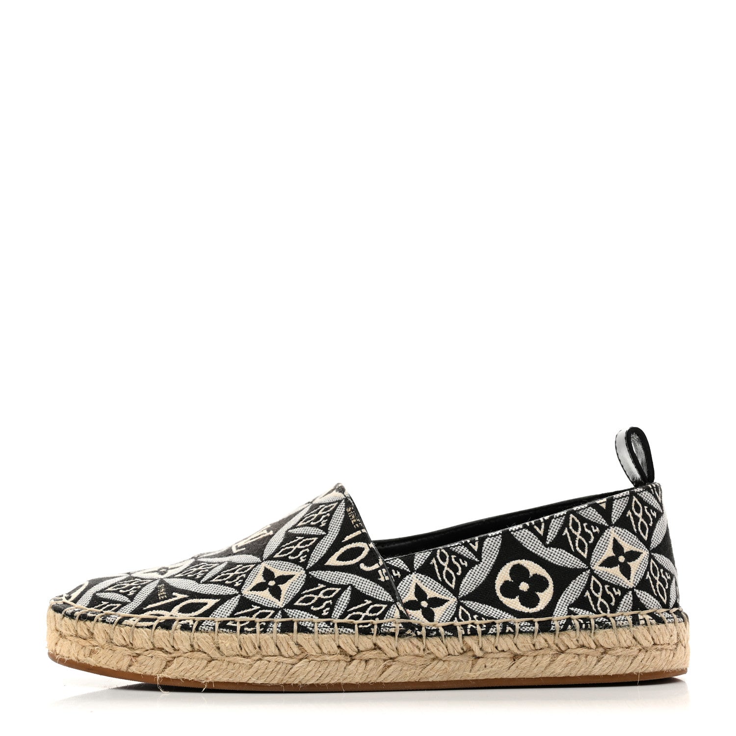 Louis Vuitton Jacquard Since 1854 Starboard Espadrille Flats 35 Grey 1 of 10