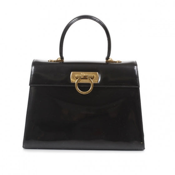SALVATOREFERRAGAMOPatentKatiaBagBlack