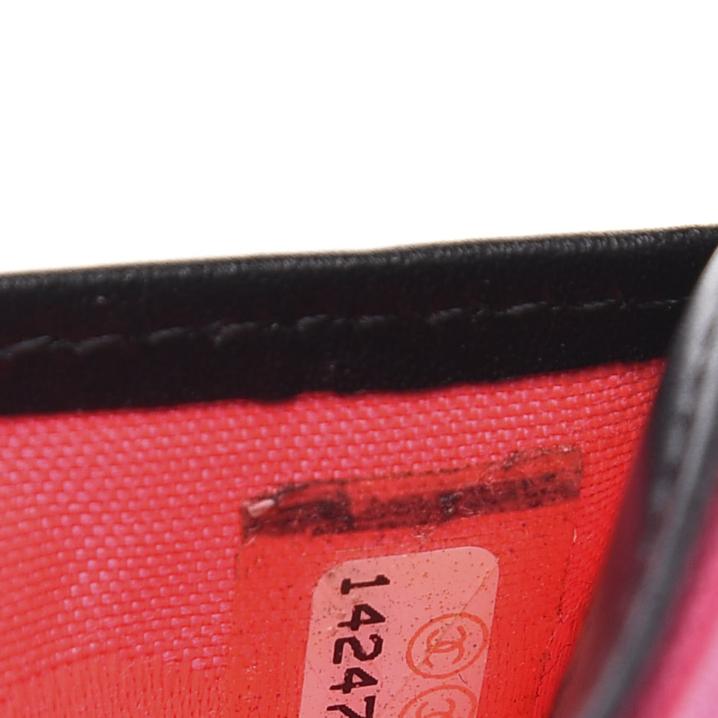 Calfskin Quilted Cambon Flap Wallet Black