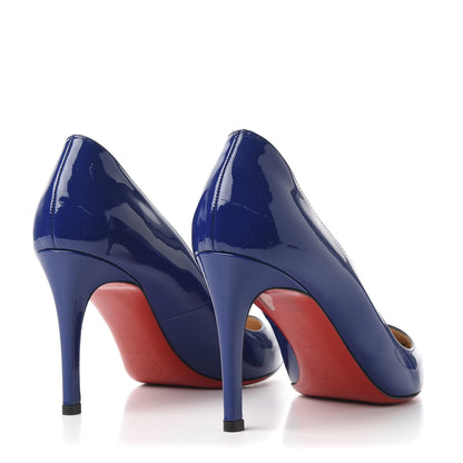 Christian Louboutin Patent Pigalle 85 Pumps 35.5 Neptune 4 of 9