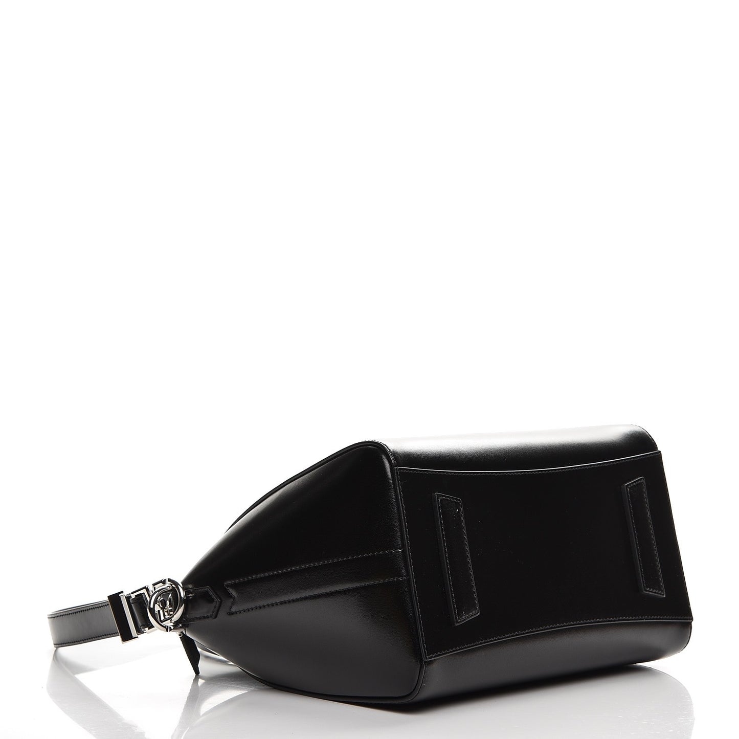 Shiny Lord Calfskin Small Antigona Black