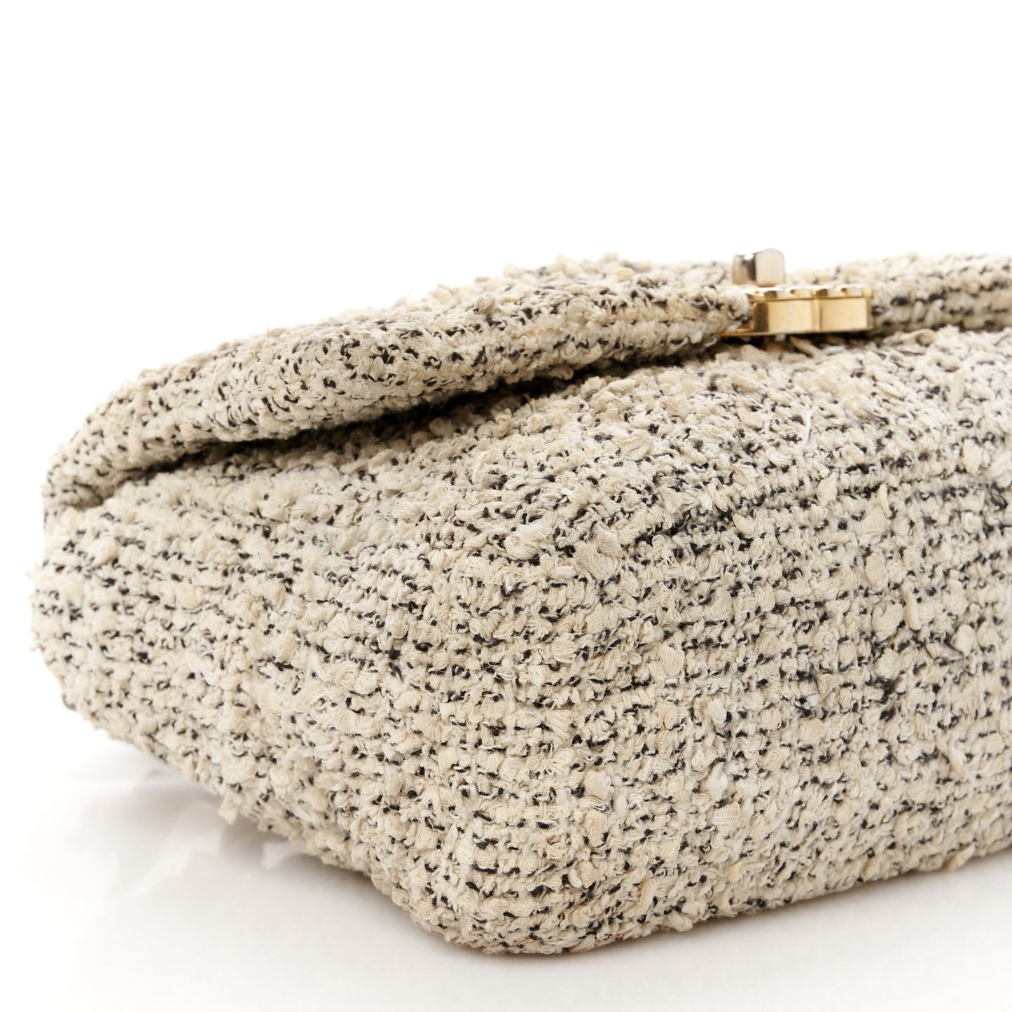 Tweed Quilted Medium Chanel 19 Flap Ecru Black