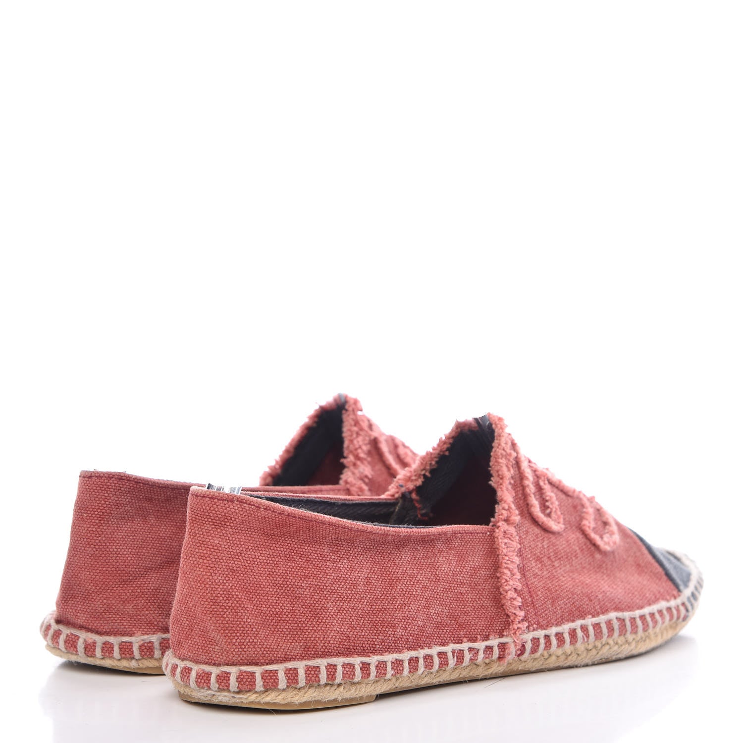 Chanel Toile CC Espadrilles 39 Red Black 4 of 12