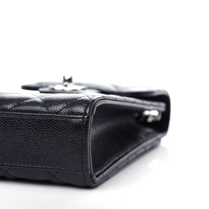Chanel Caviar Quilted Classic Phone Holder Black 10 of 12
