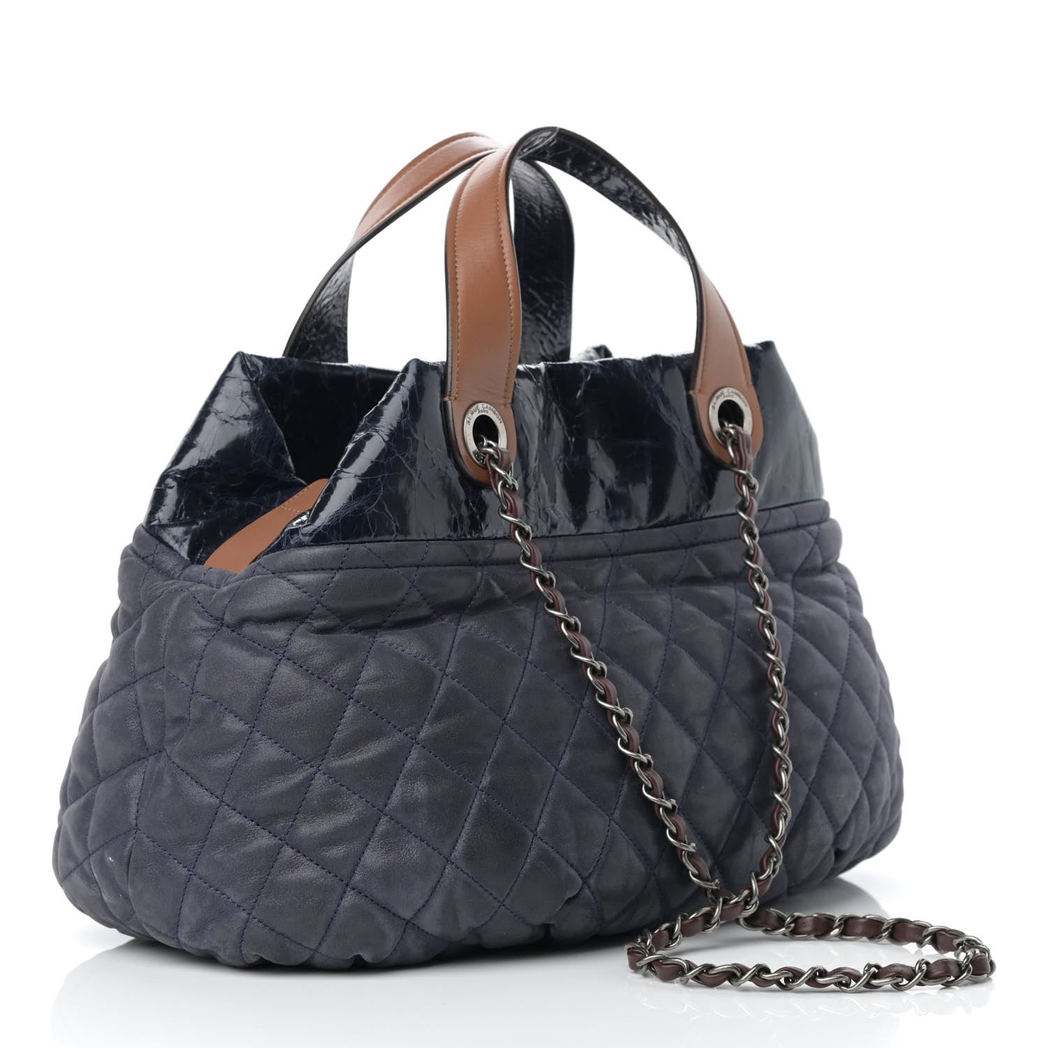 Chanel Iridescent Calfskin Small In The Mix Tote Navy 3 of 15