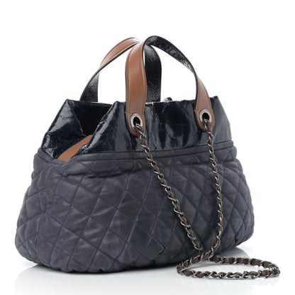 Chanel Iridescent Calfskin Small In The Mix Tote Navy 3 of 15
