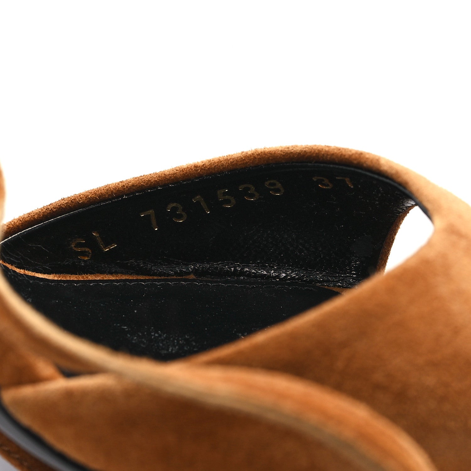 Saint Laurent Suede Paz 105 Ankle Strap Sandals 37 Cachemire Light Brown 9 of 9