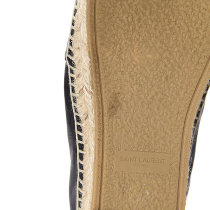 Saint Laurent Lambskin Monogram Espadrilles 39 Black 9 of 11