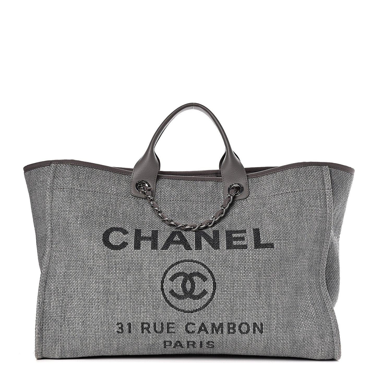 Canvas Large Deauville Tote Grey
