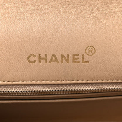 Chanel Lambskin Quilted Small Single Flap Beige 11 of 12