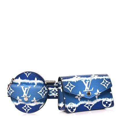 Louis Vuitton Monogram Escale 30mm Daily Multi Pocket Belt 80 32 Blue 1 of 6
