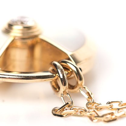 Cartier 18K Yellow Gold Diamond Mother of Pearl SM Amulette de Cartier Pendant Necklace 4 of 6