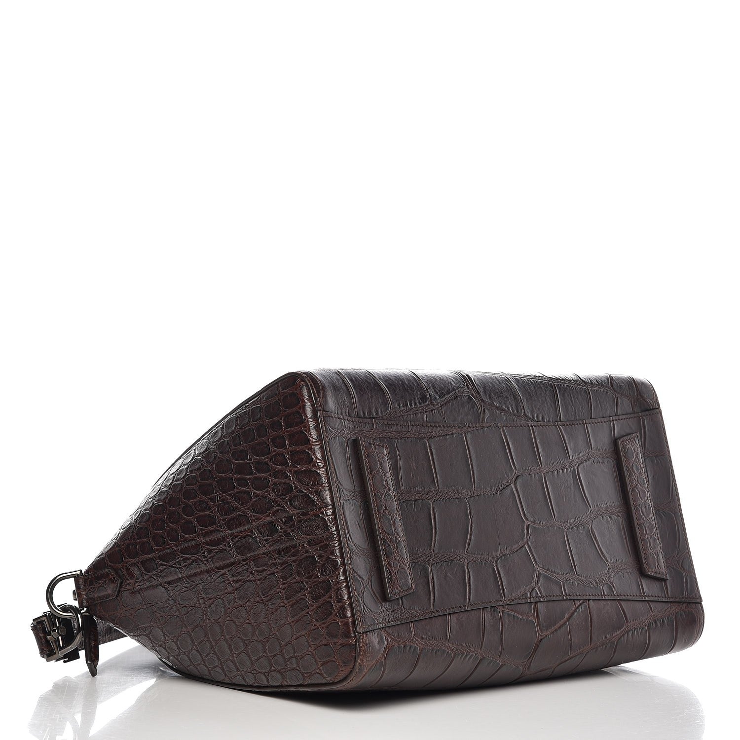 Givenchy Calfskin Crocodile Embossed 3D Stud Medium Antigona Brown 5 of 8