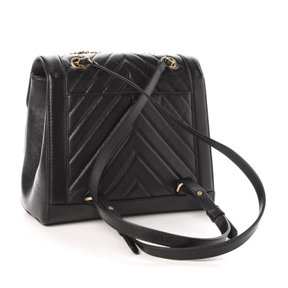 Chanel Aged Calfskin Chevron Quilted Backpack Black 2 of 10