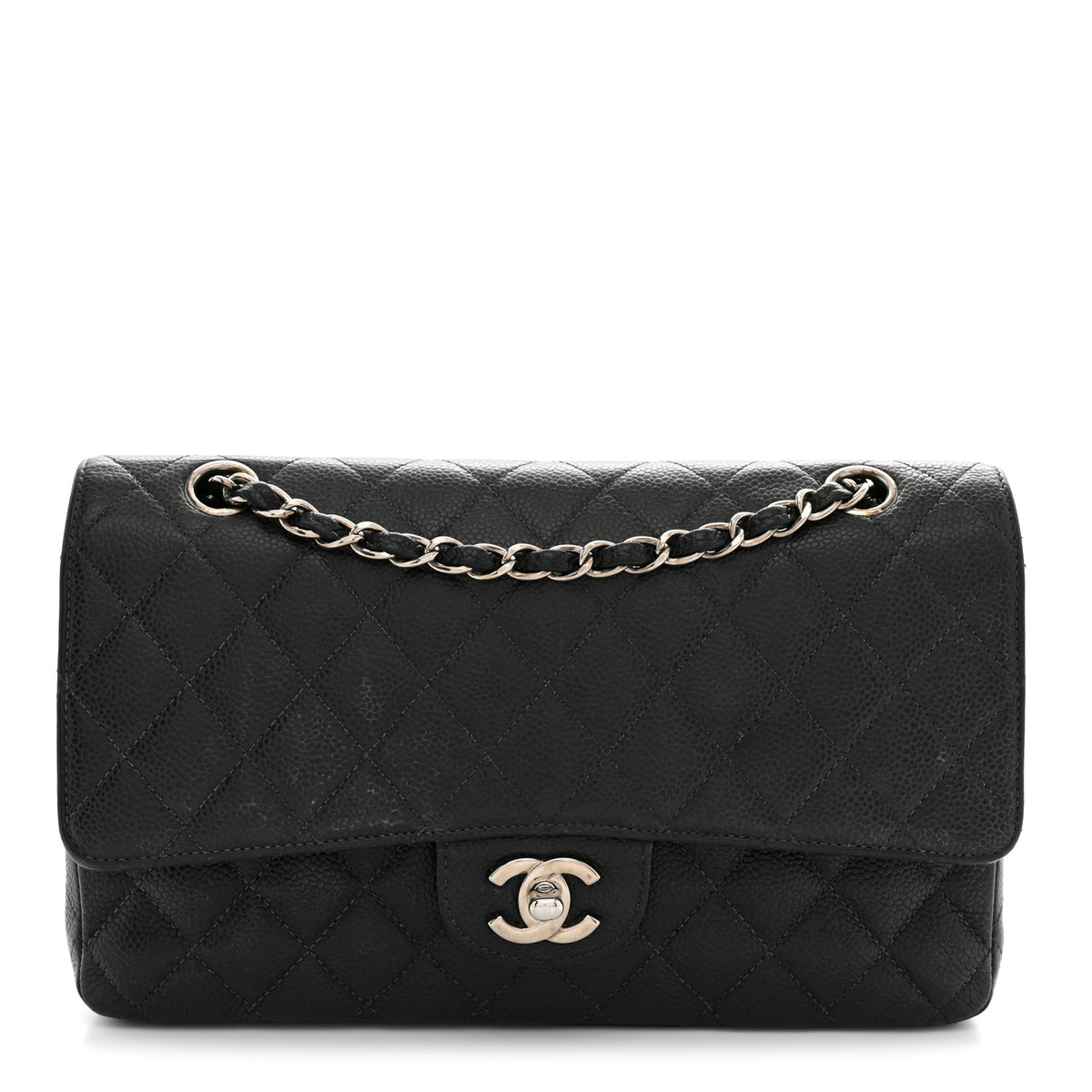 Chanel Caviar Quilted Medium Double Flap Black 1 of 13