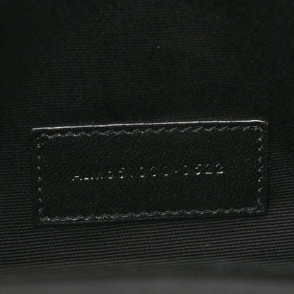 Saint Laurent Grain De Poudre Textured Mixed Matelasse Triquilt Monogram Clutch Blanc Vintage 7 of 8