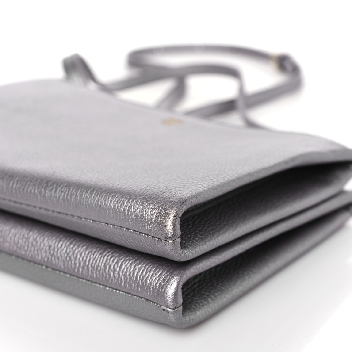 MCM Grained Calfskin Milla Double Crossbody Bag Spike Silver 11 of 11