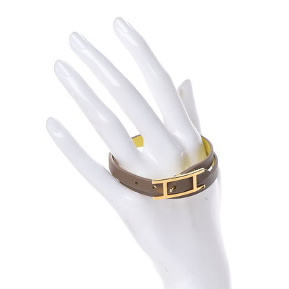 Hermes Epsom Swift Behapi Double Tour Bracelet S Soufre Etoupe 2 of 6