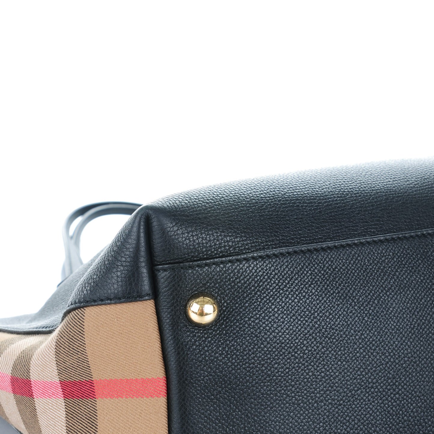 Derby Calfskin House Check Medium Welburn Tote Black