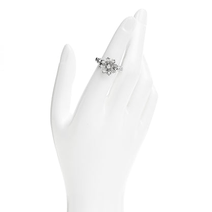 Gucci 18K White Gold Diamond Flora Ring 50 5.5 2 of 9