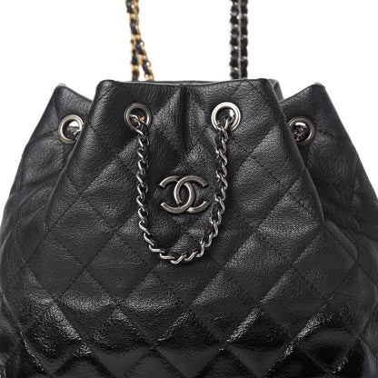 Chanel Aged Calfskin Quilted Gabrielle Backpack Black 10 of 10