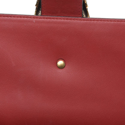 Gucci Moon Calfskin Web Large Dionysus Bamboo Top Handle Bag Hibiscus Red 15 of 18