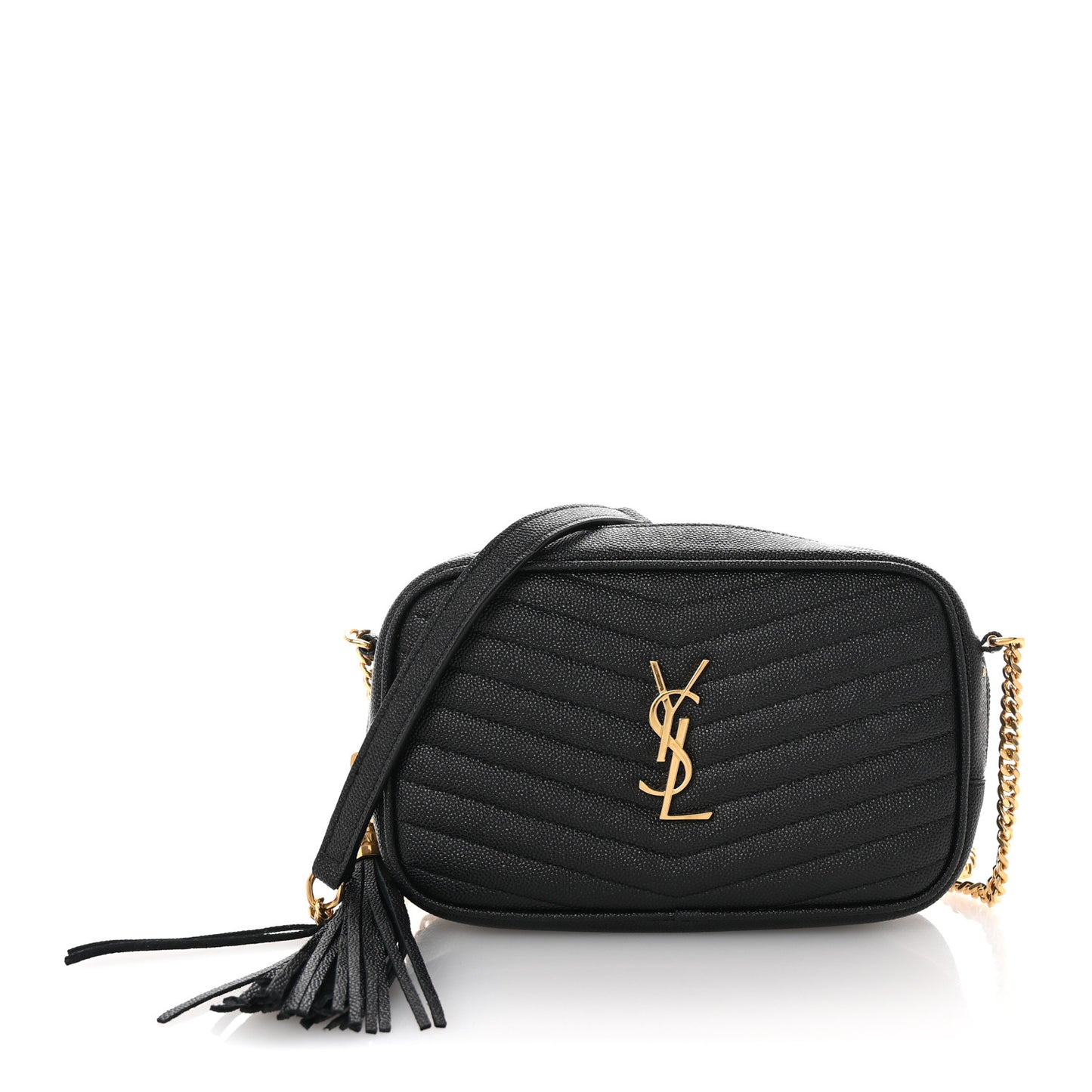 Grain De Poudre Matelasse Monogram Mini Lou Camera Bag Black