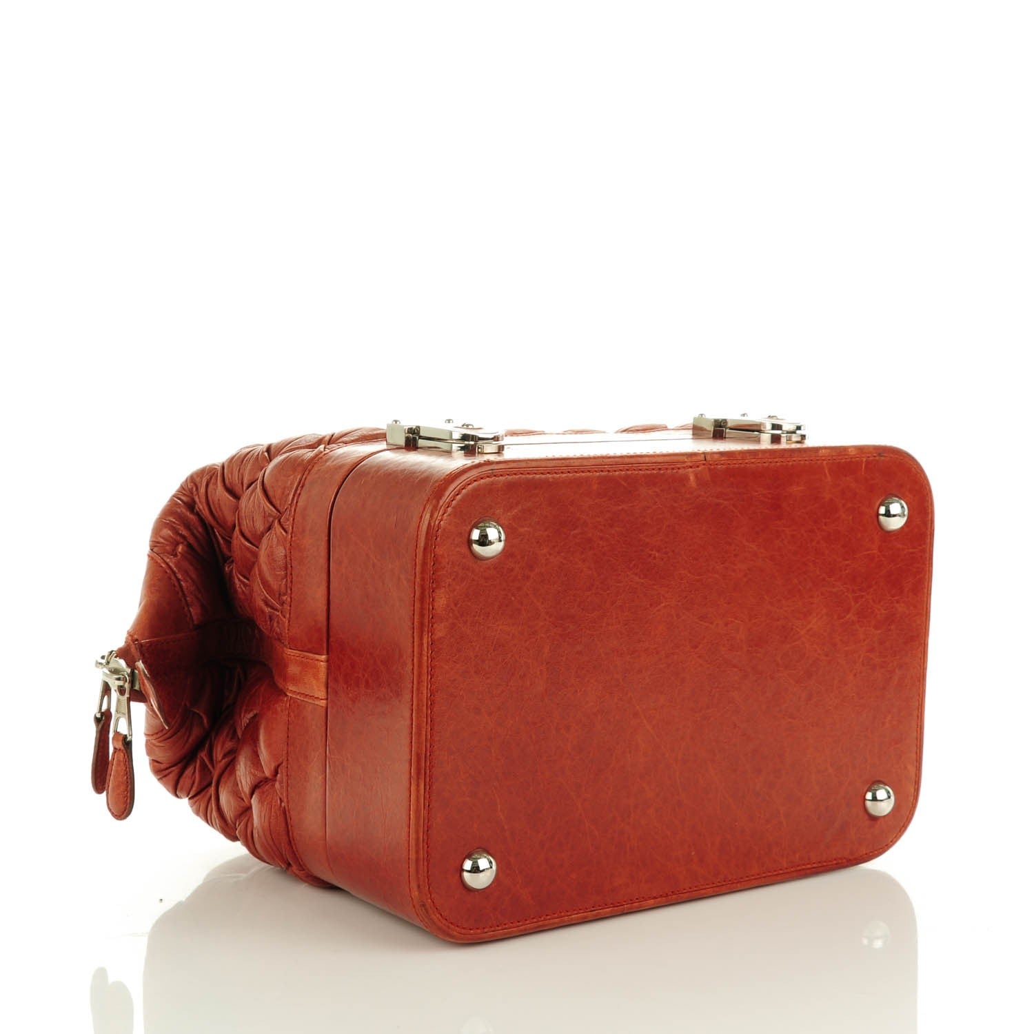 Balenciaga Chevre Quilted Matelasse Train Case Sienna 4 of 9