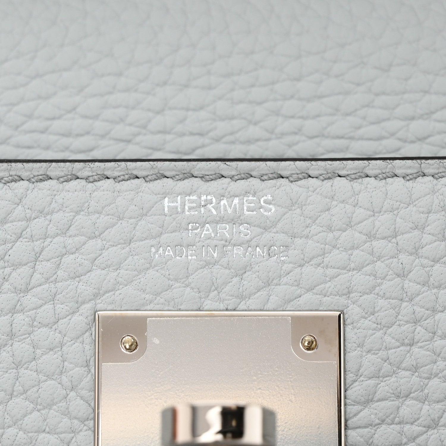 Hermes Taurillon Clemence Kelly Retourne 28 Bleu Pale 6 of 11