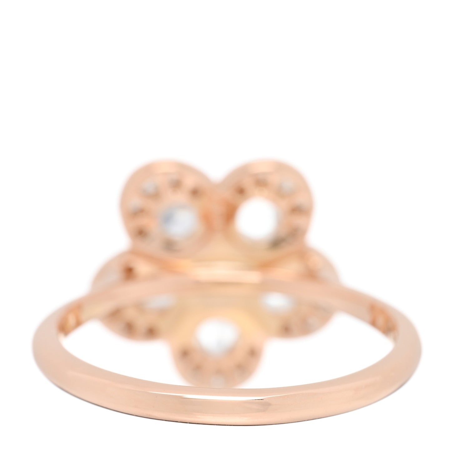 18K Rose Gold Diamond Garden Flower Ring 49 5