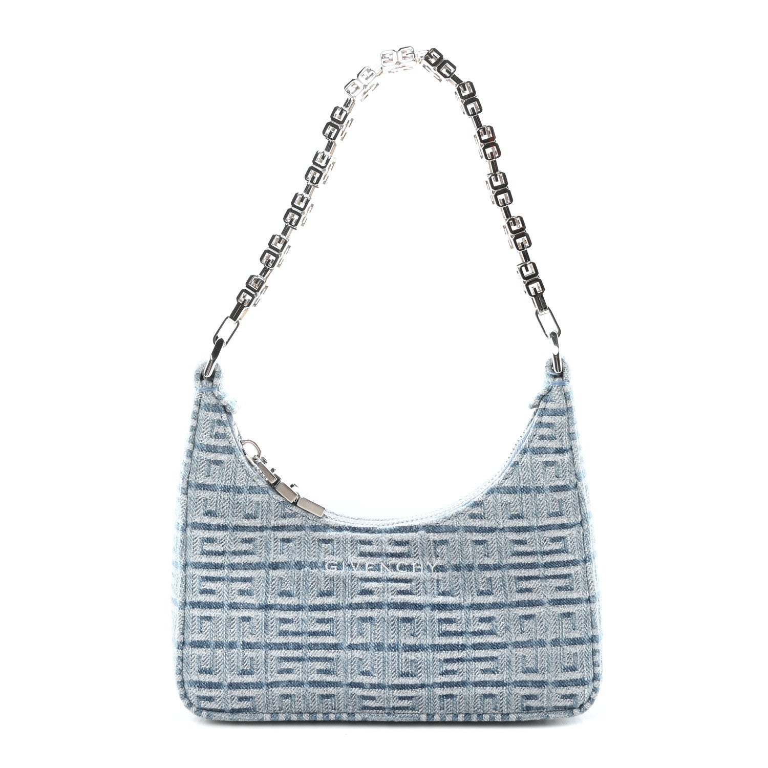 Givenchy Denim Mini Moon Cut Out Shoulder Bag Light Blue 1 of 9