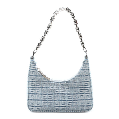 Givenchy Denim Mini Moon Cut Out Shoulder Bag Light Blue 1 of 9