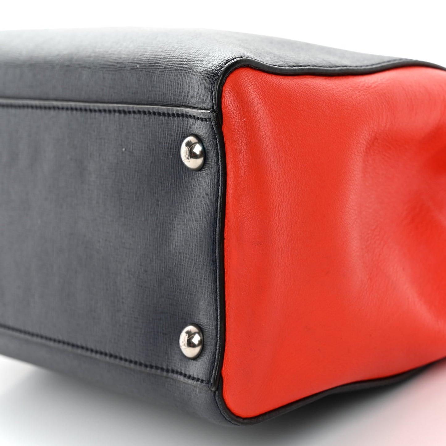 Vitello Elite Bi-Color Petite 2Jours Tote Blue Notte Papavero