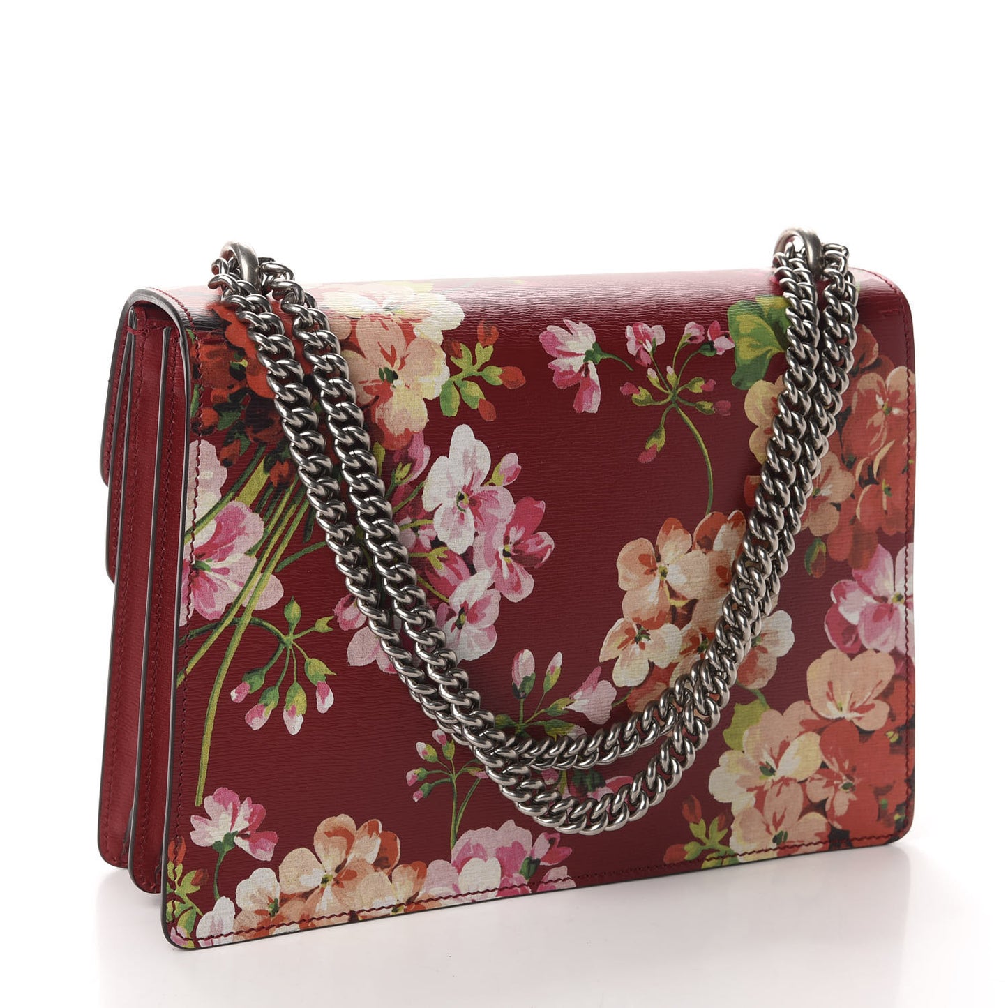 Calfskin Blooms Print Medium Dionysus Shoulder Bag Romantic Cherry Multicolor