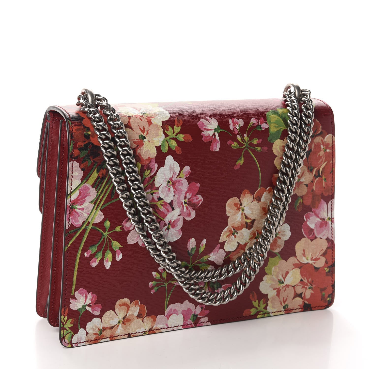 Gucci Calfskin Blooms Print Medium Dionysus Shoulder Bag Romantic Cherry Multicolor 3 of 10
