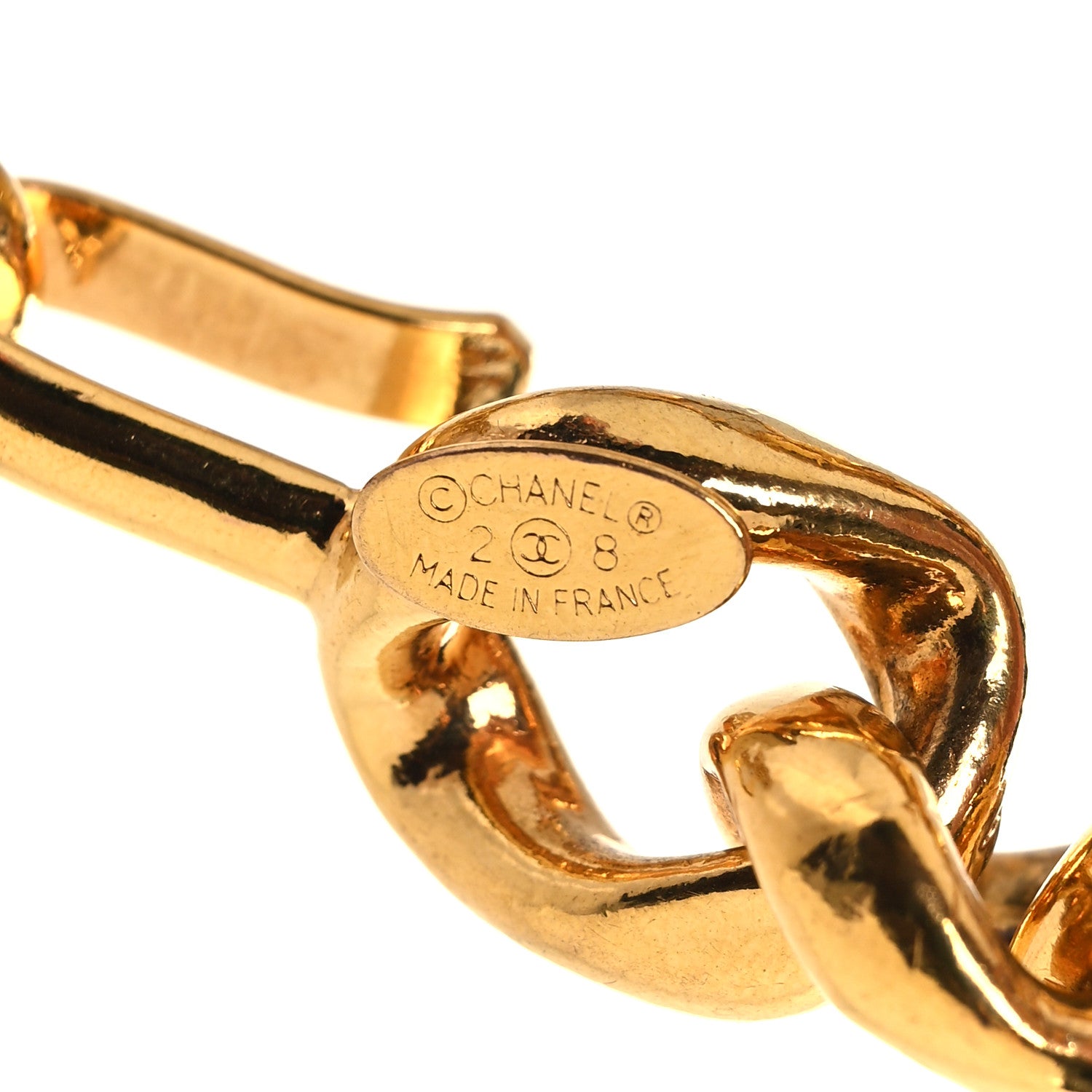 Chanel Metal Chain CC Medallion Charm Belt Gold 3 of 3