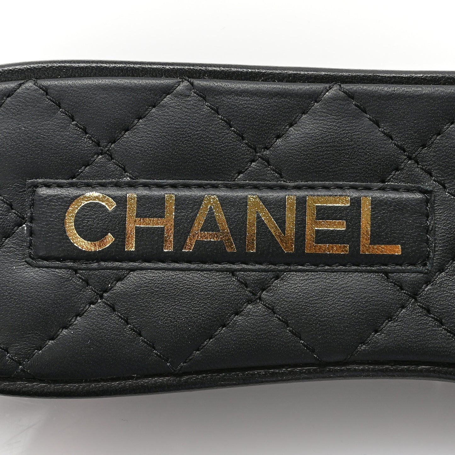 Lambskin Quilted CC Turnlock Sandals 38.5 Black