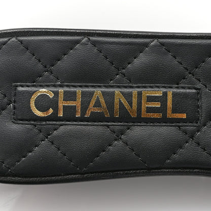 Chanel Lambskin Quilted CC Turnlock Sandals 38.5 Black 7 of 9