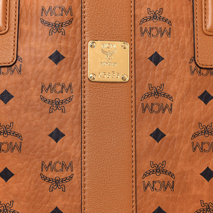 MCM Visetos Medium Liz Reversible Shopper Tote Cognac 7 of 20