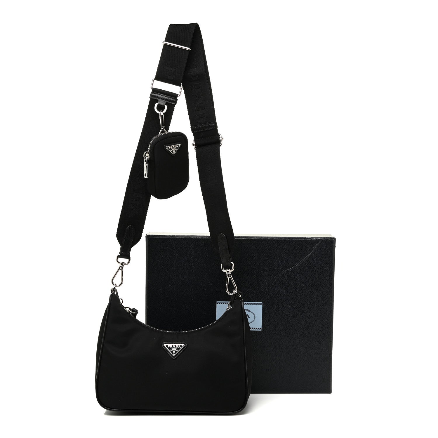 Prada Nylon Re-Edition 2005 Shoulder Bag Black 12 of 12