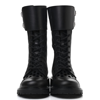 Christian Dior Matte Calfskin Womens D-Trap 30mm Tall Boots 35.5 Black 2 of 7