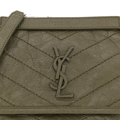 Saint Laurent Crinkled Lambskin Matelasse Monogram Baby Niki Chain Satchel Seawood 8 of 11