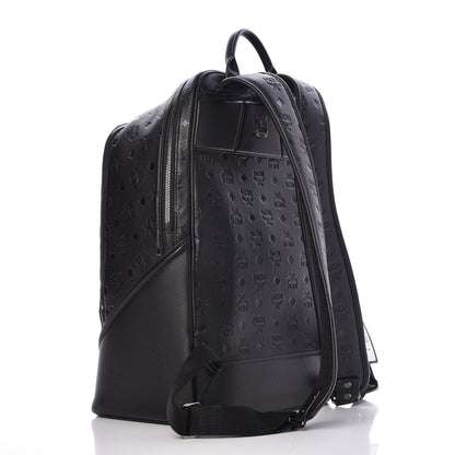 MCM Calfskin Ottomar Monogram Duke Backpack Black 3 of 9