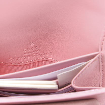 Gucci Calfskin Matelasse GG Marmont Medium Wallet Wild Rose 6 of 7