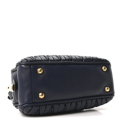 Miu Miu Nappa Matelasse Regular Arcadie Top Handle Bag Baltic Blue 4 of 10