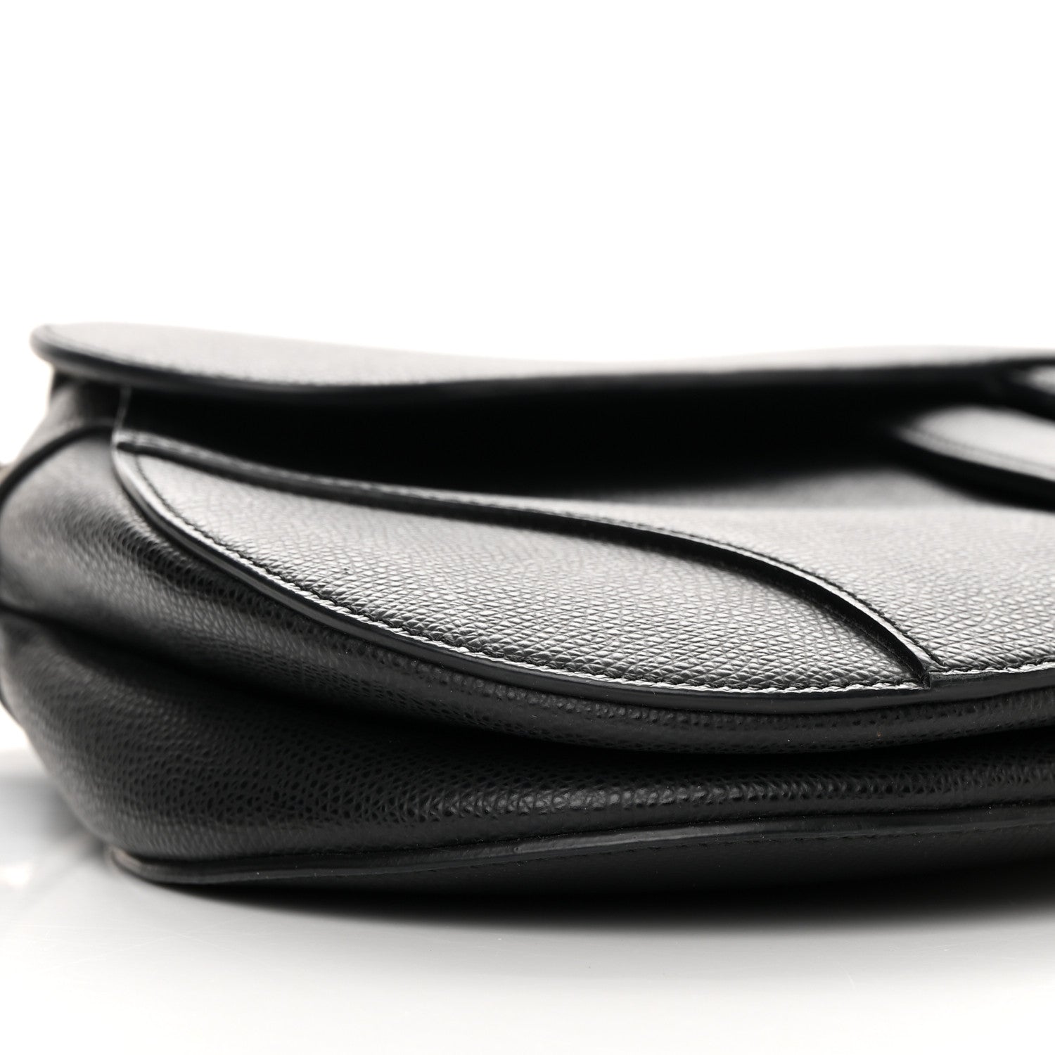 Christian Dior Grained Calfskin Saddle Bag Black 9 of 16