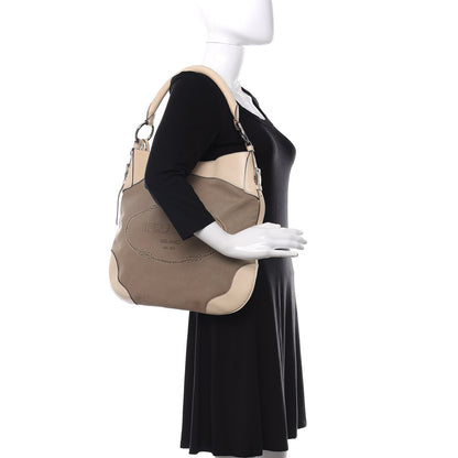 Prada Jacquard Logo Shoulder Bag Corda Cera 2 of 10
