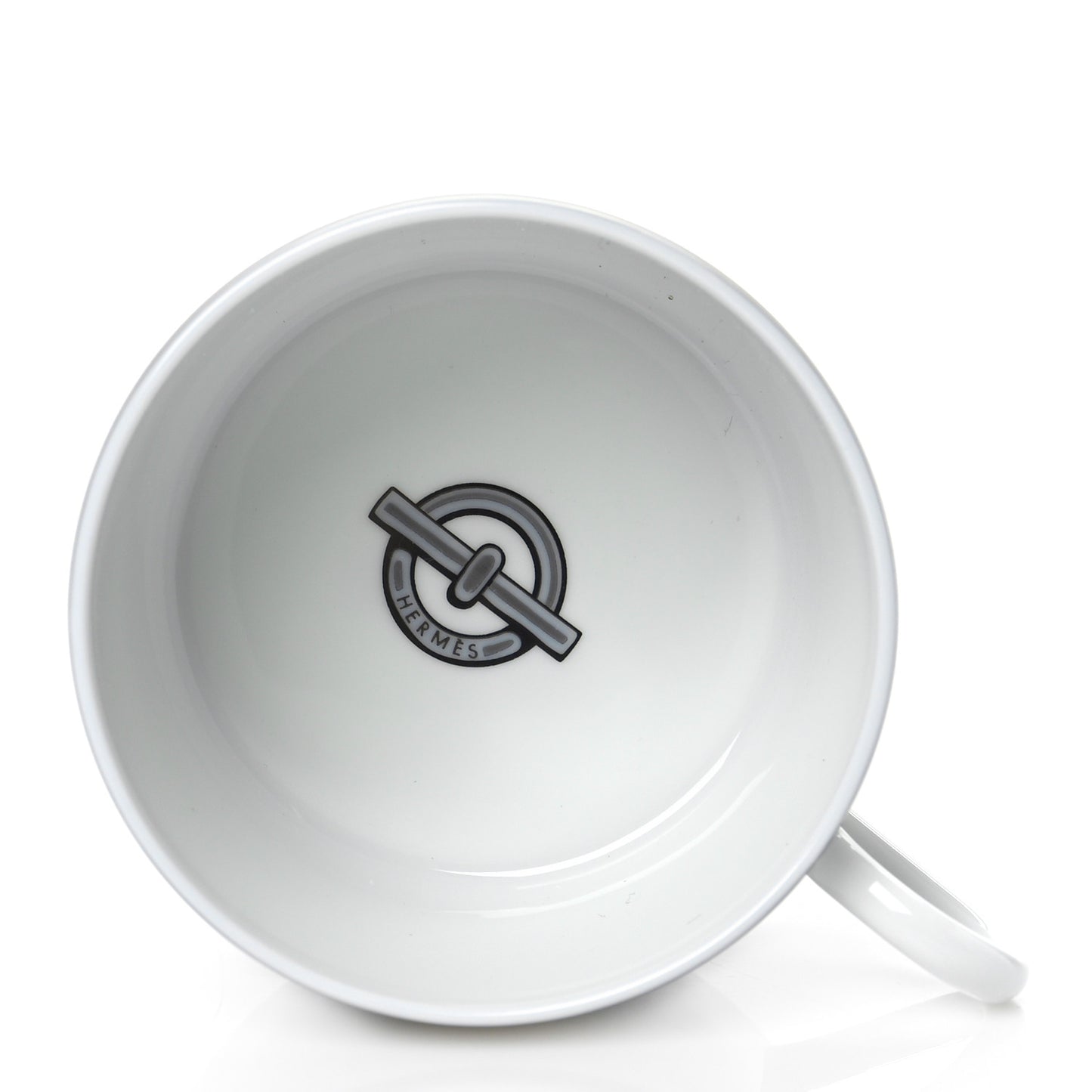 Porcelain Platinum Chaine d'Ancre Tea Cup and Saucer Set of 2