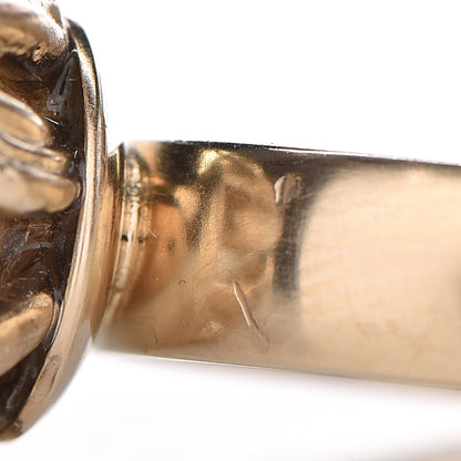 Chanel Pearl Crystal CC Ring Gold 6.5 5 of 6